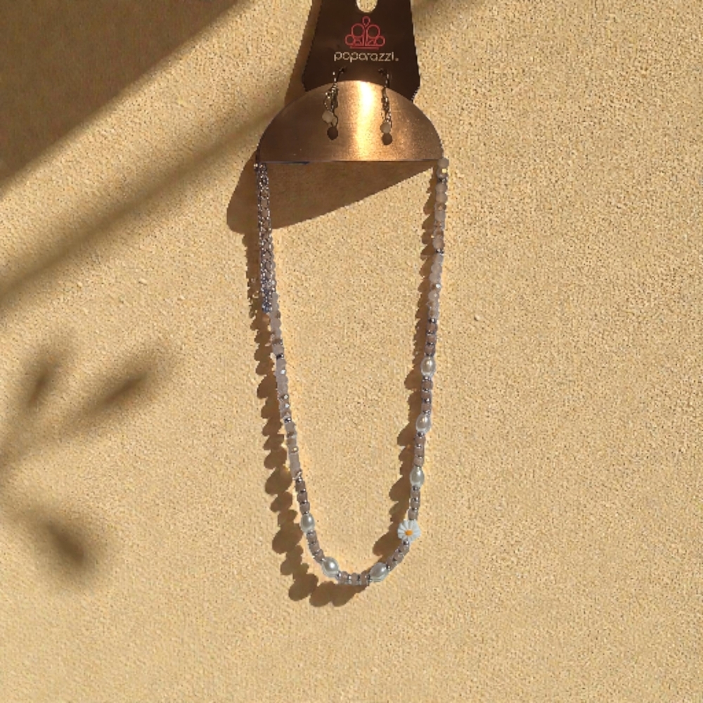 Paparazzi Silver Beaded Necklace - Picture 3 of 7